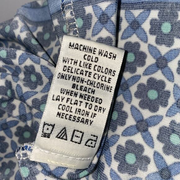 Max Studio Sleeveless Printed Dress Women’s Small Floral Blue White Green - Picture 8 of 9